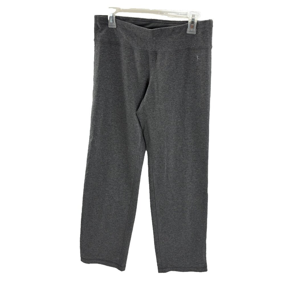 Danskin Womens Leggings Semi Fitted Stretch Activewear Gray M Petite